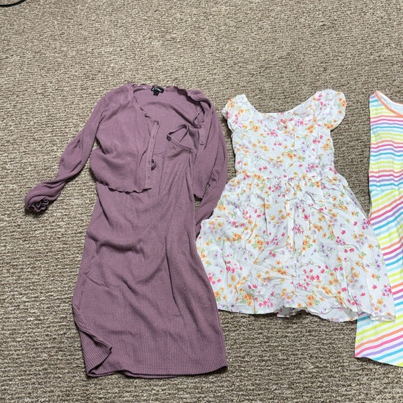 The Children's Place Kids Dresses in Purple, Floral, and Stripes - Picture 3 of 10